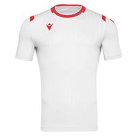 Alhena Shirt Shortsleeve WHT/RED XL Utgående modell